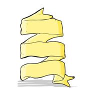 cartoon three layer scroll banner N3
