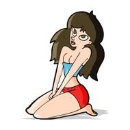 cartoon woman in skimpy clothing N4