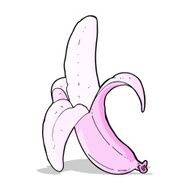 cartoon pink banana N6