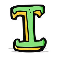 Cartoon Letter I N10