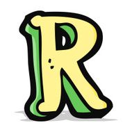 Cartoon Letter R N9