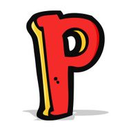 Cartoon Letter P N12