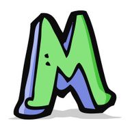 Cartoon Letter M N11