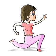 cartoon woman running and pointing N4