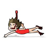 cartoon swimmer with snorkel N4