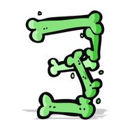 cartoon halloween bone number N31