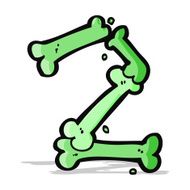 cartoon halloween bone number N32