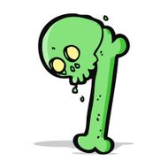 cartoon halloween bone number N35