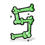 cartoon halloween bone number N36
