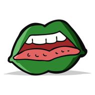cartoon sexy halloween lips symbol N4