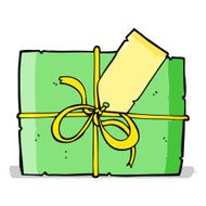 cartoon wrapped present N3