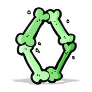 cartoon halloween bone number N39