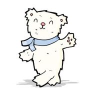 cartoon waving teddy polar bear N2