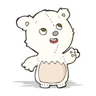cartoon happy little teddy polar bear N2