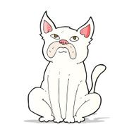 cartoon grumpy little dog N5