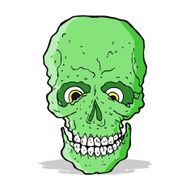 cartoon spooky skull N66