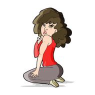 cartoon woman posing N14