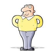 cartoon worried man N38