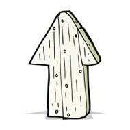 cartoon wooden direction arrow N6