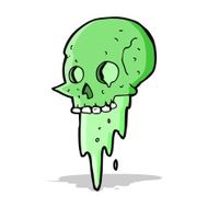 gross halloween skull cartoon N6