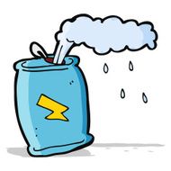 cartoon fizzing soda can N13