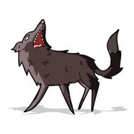 cartoon snapping wolf N3