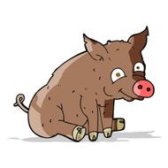 cartoon happy pig N3