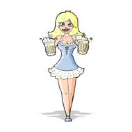 cartoon beer festival girl N2