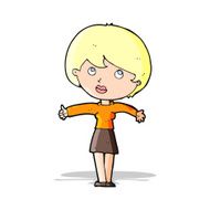 cartoon woman giving thumbs up N4