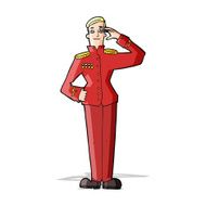 cartoon military man in dress uniform N4