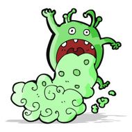 cartoon gross monster being sick N4