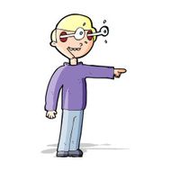 cartoon staring man N18