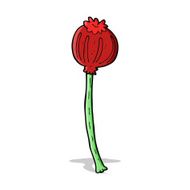 cartoon dried poppy N10