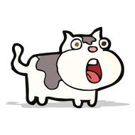 cartoon shocked cat N3