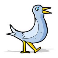 cartoon walking bird N7