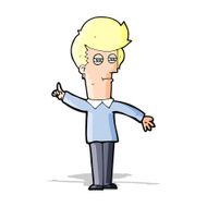 cartoon man narrowing eyes N13
