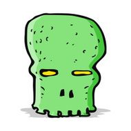 cartoon spooky skull N67