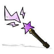 cartoon magic wand casting spell N4