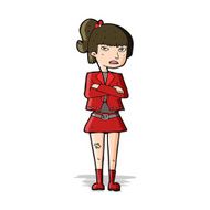 cartoon cool girl N11