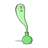 cartoon halloween ghost in bottle N6