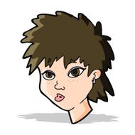 cartoon curious girl N5
