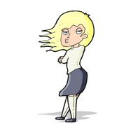cartoon woman making photo face N4