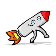 cartoon happy rocket N4
