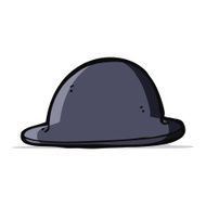 cartoon old bowler hat N2