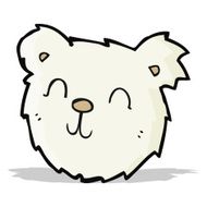 cartoon happy polar bear face N2