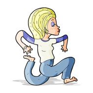 cartoon woman running N4