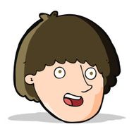 cartoon happy male face N7