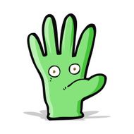 cartoon hand with eyes N4