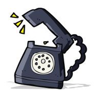 cartoon ringing telephone N14