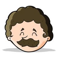 Cartoon Man With Mustache N45